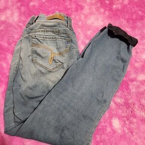 YMI Wanna Betta Butt‎ Jeans Juniors Size 7 Low Rise Skinny Cuffed